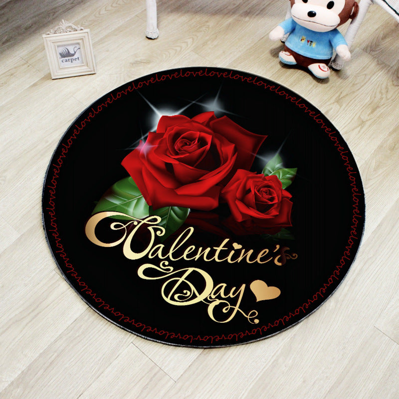Round Carpet Computer Chair Mat - Customizable Design for Floor