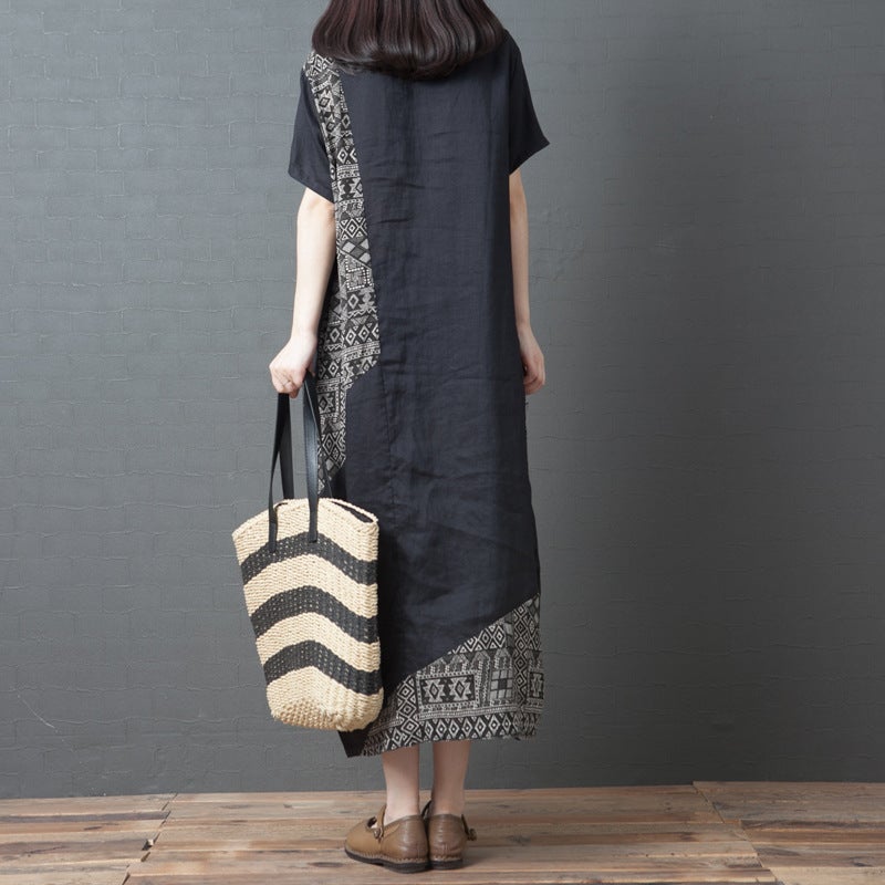 Vintage Summer Short Sleeves Long Dresses-Dresses-Free Shipping at meselling99