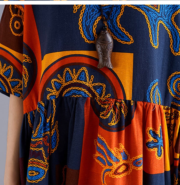 Summer Plus Sizes Print Long Maxi Dresses-Dresses-The same as picture-One Size-Free Shipping at meselling99