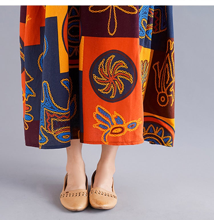 Summer Plus Sizes Print Long Maxi Dresses-Dresses-The same as picture-One Size-Free Shipping at meselling99