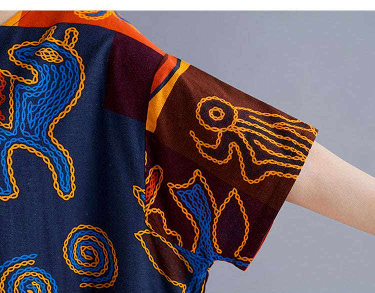 Summer Plus Sizes Print Long Maxi Dresses-Dresses-The same as picture-One Size-Free Shipping at meselling99