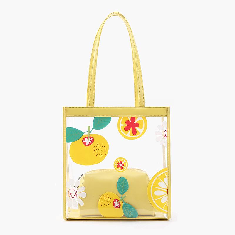 Summer Trasparent Jelly Large Capacity Shoudler Bags-STYLEGOING