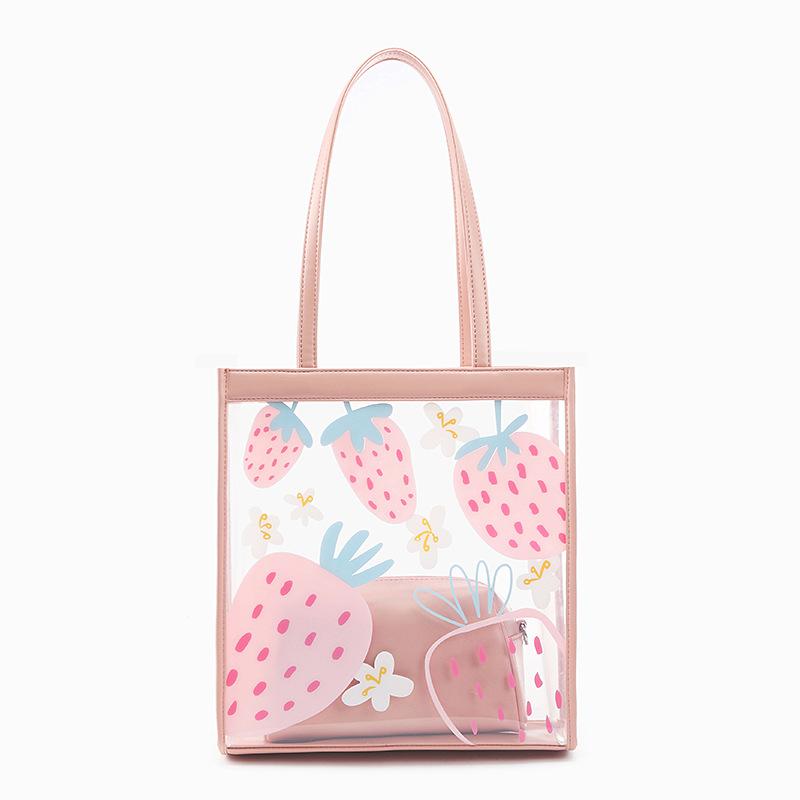 Summer Trasparent Jelly Large Capacity Shoudler Bags-STYLEGOING