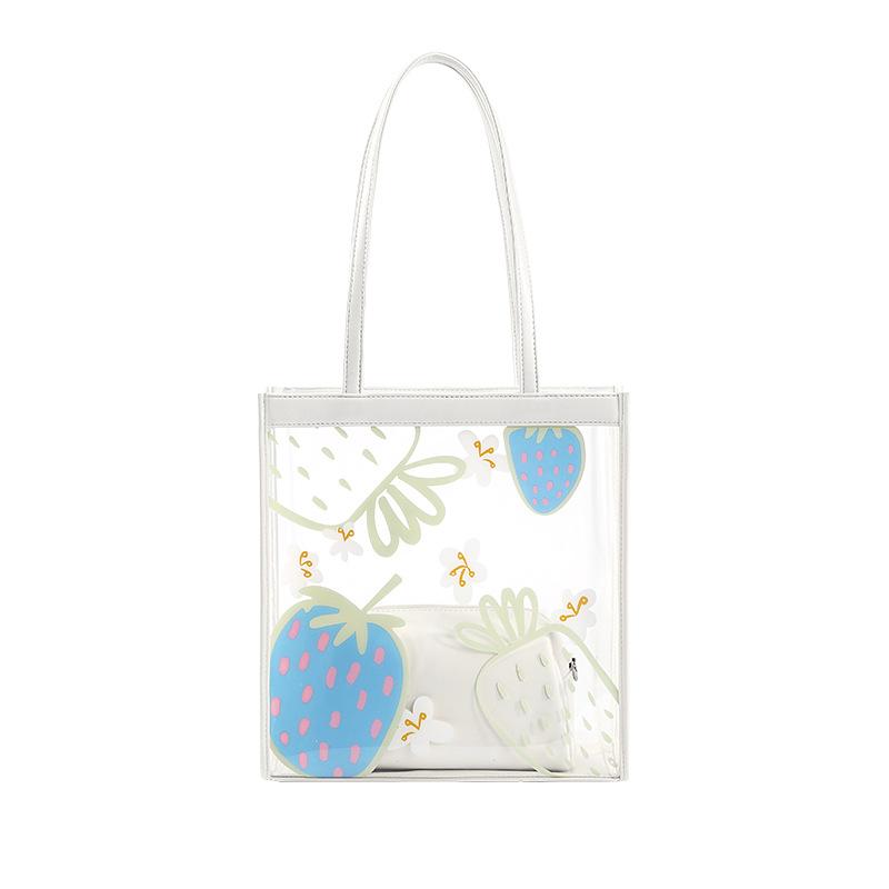 Summer Trasparent Jelly Large Capacity Shoudler Bags-STYLEGOING
