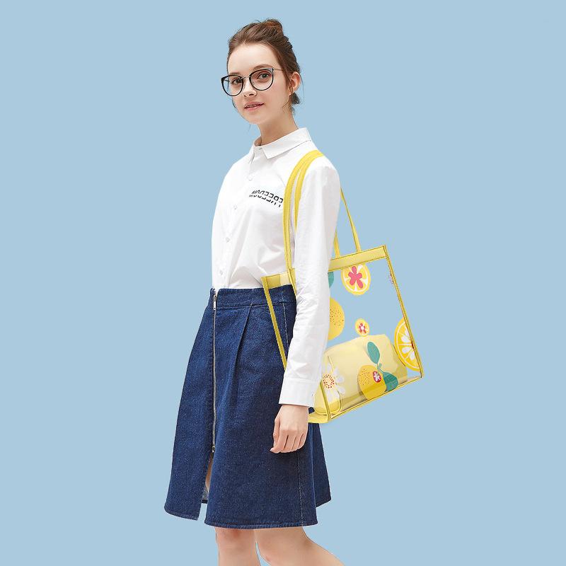 Summer Trasparent Jelly Large Capacity Shoudler Bags-STYLEGOING