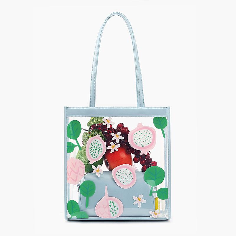 Summer Trasparent Jelly Large Capacity Shoudler Bags-STYLEGOING