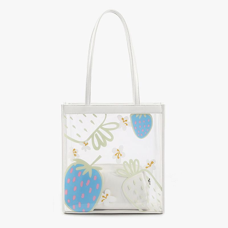 Summer Trasparent Jelly Large Capacity Shoudler Bags-STYLEGOING