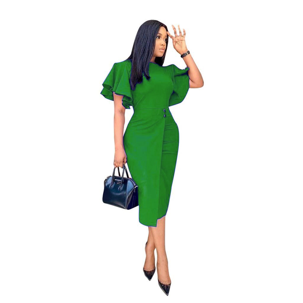Women Plus Sizes Round Neck Sexy Bodycon Dresses--Free Shipping at meselling99