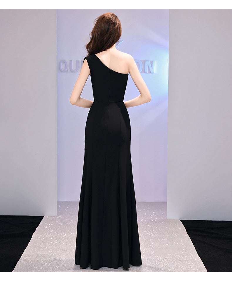 Sexy One Shoulder Evening Party Dresses-Dresses-Free Shipping at meselling99