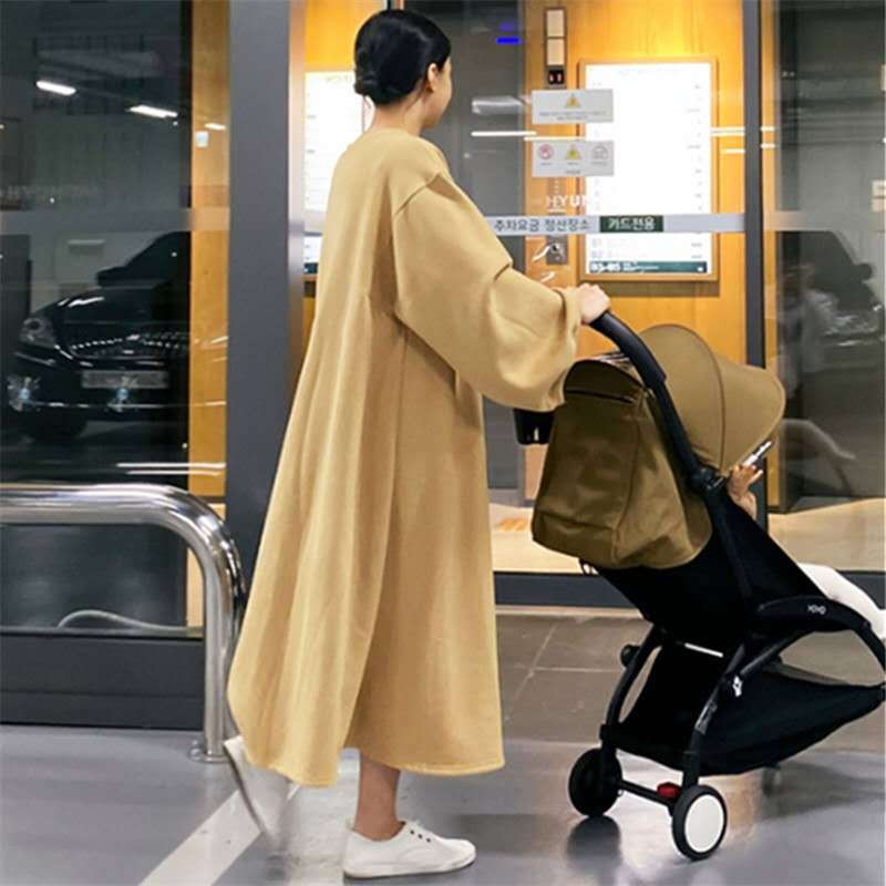 Casual Loose Pullover Long Hoodies Dresses-Cozy Dresses-Free Shipping at meselling99