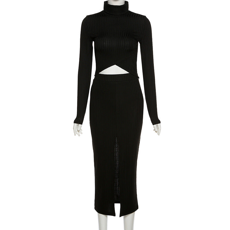 Sexy Long Sleeve Shirts+ High Waist Skirt Suits-Sexy Dresses-Free Shipping at meselling99