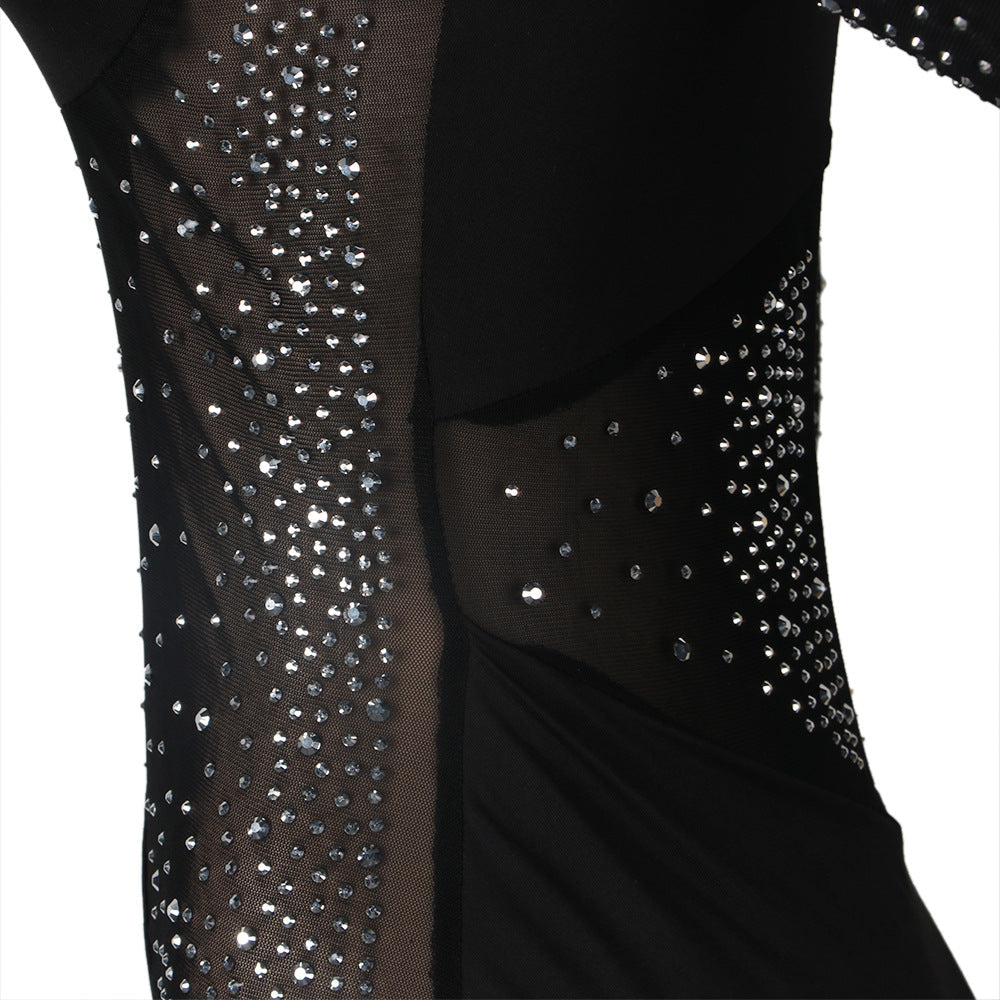 Sexy See Through Rhinestone Night Club Suits-Sexy Party Dresses-Free Shipping at meselling99