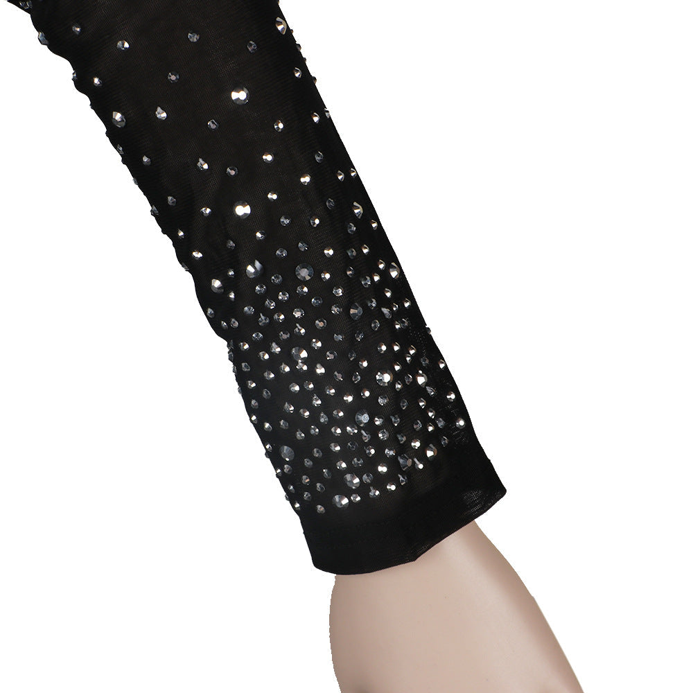 Sexy See Through Rhinestone Night Club Suits-Sexy Party Dresses-Free Shipping at meselling99