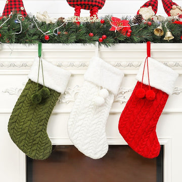 Knitted Wool Gift Socks Christmas Decoration