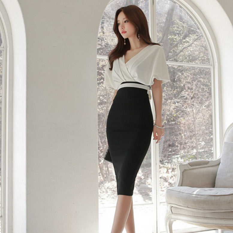 Sexy V Neck Women Tight Dresses-Dresses-Free Shipping at meselling99
