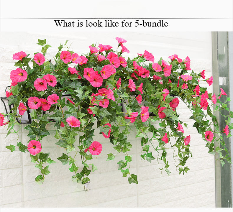 Artificial Morning Glory Flowers – Fake Vine Flowers, Plastic Hanging Decor