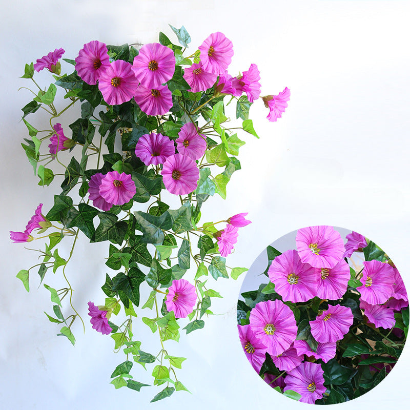 Artificial Morning Glory Flowers – Fake Vine Flowers, Plastic Hanging Decor