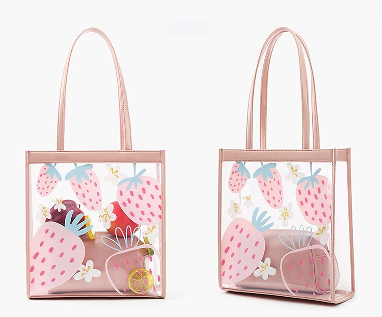 Summer Trasparent Jelly Large Capacity Shoudler Bags-STYLEGOING