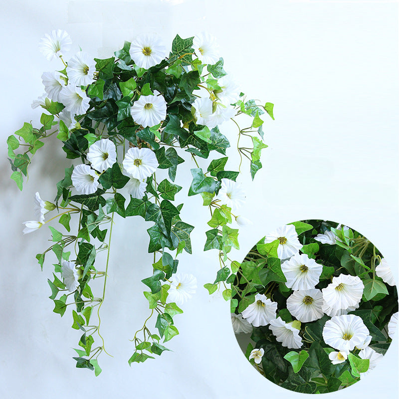 Artificial Morning Glory Flowers – Fake Vine Flowers, Plastic Hanging Decor