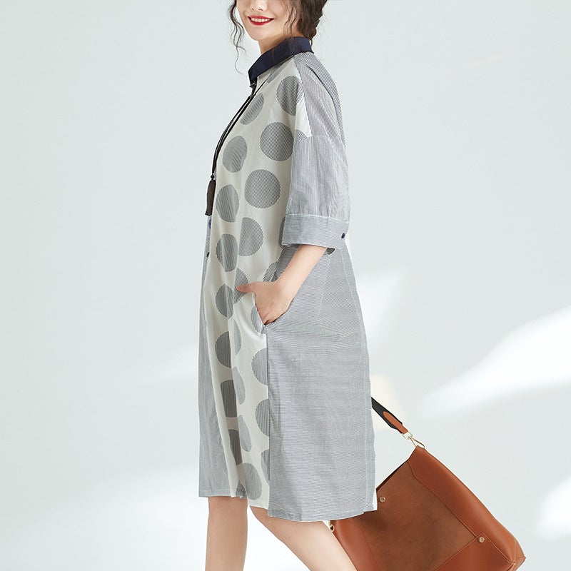 Summer Dot Print Plus Sizes Short Dresses-Dresses-The same as picture-One Size-Free Shipping at meselling99