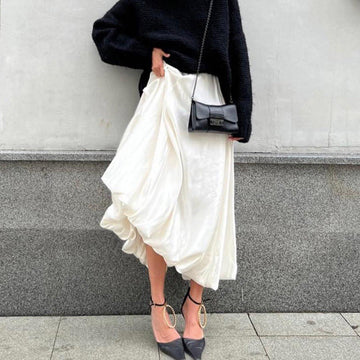 Women's High Waist Balloon Skirt