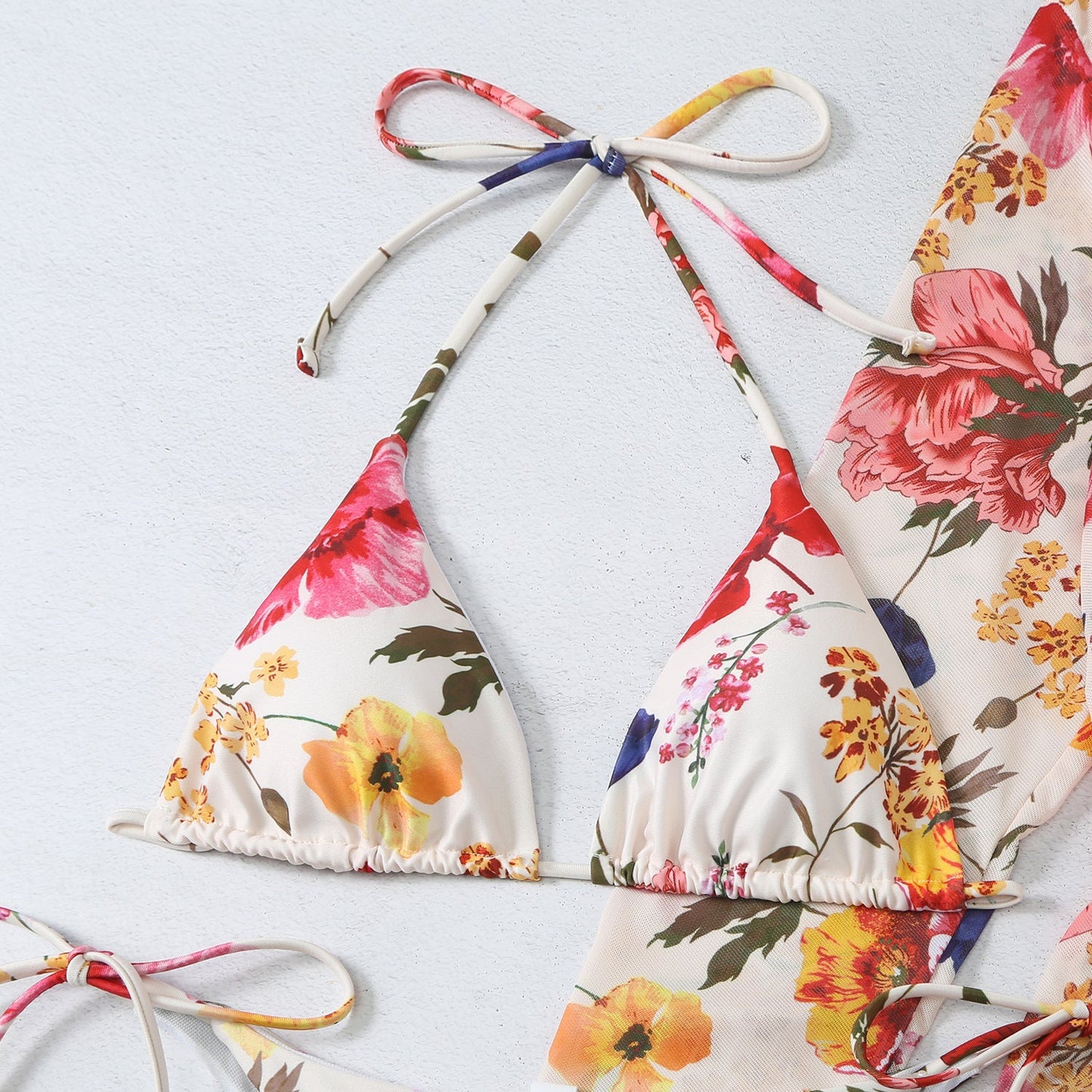 Casual Floral Summer 3pcs Women Swimsuits