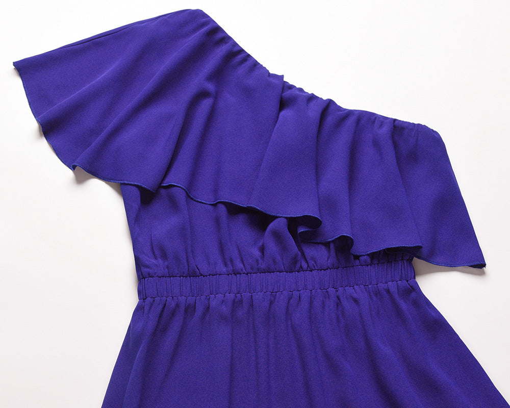 Sexy One Shoulder Irregular Women Summer Dresses-Dresses-Free Shipping at meselling99