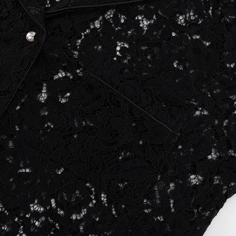 Women's Lace See-Through Two-Piece Set