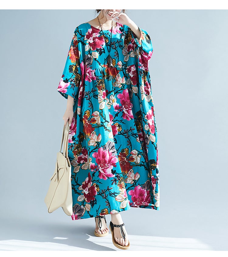Women Plus Sizes Long Dresses-Dresses-Free Shipping at meselling99