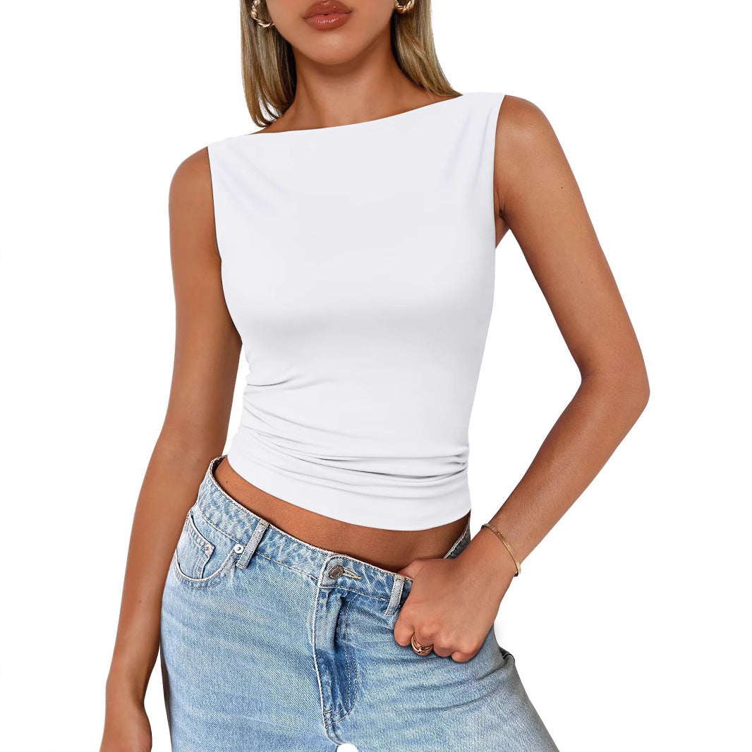 Sleeveless Crop Top – Sexy Fitted Tank for Women