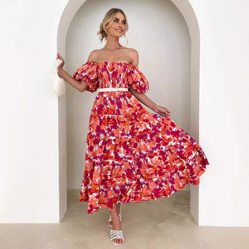 Women's Summer Bubble Sleeve Dress