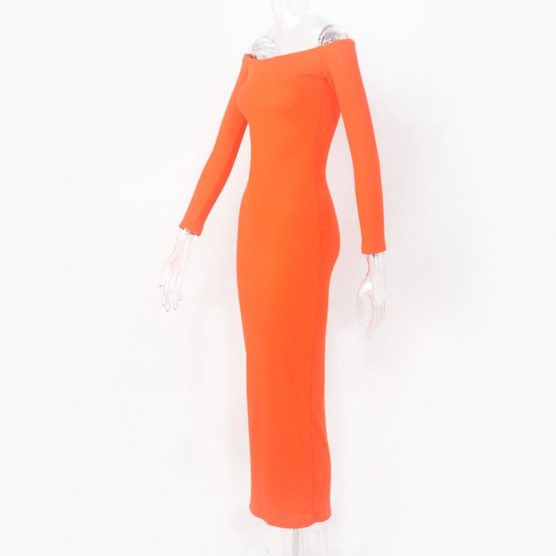 Sexy Off The Shoulder Backless Long Dresses-Dresses-Free Shipping at meselling99
