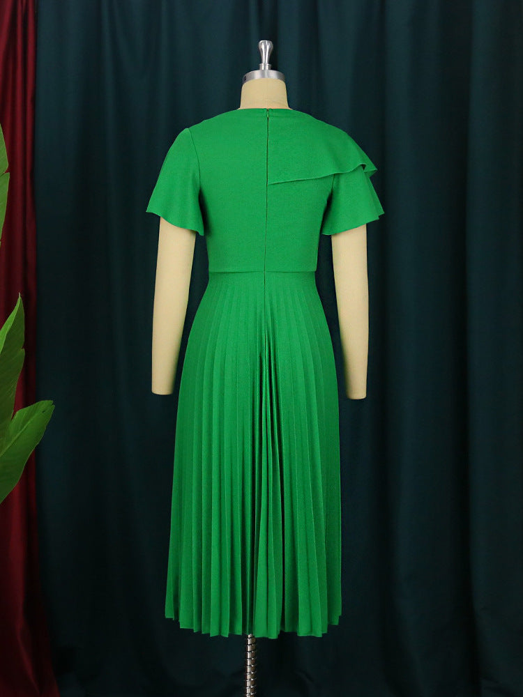 Elegant Dress Elegant Ruffled Summer Short Sleeves Dresses-Dresses-Free Shipping at meselling99