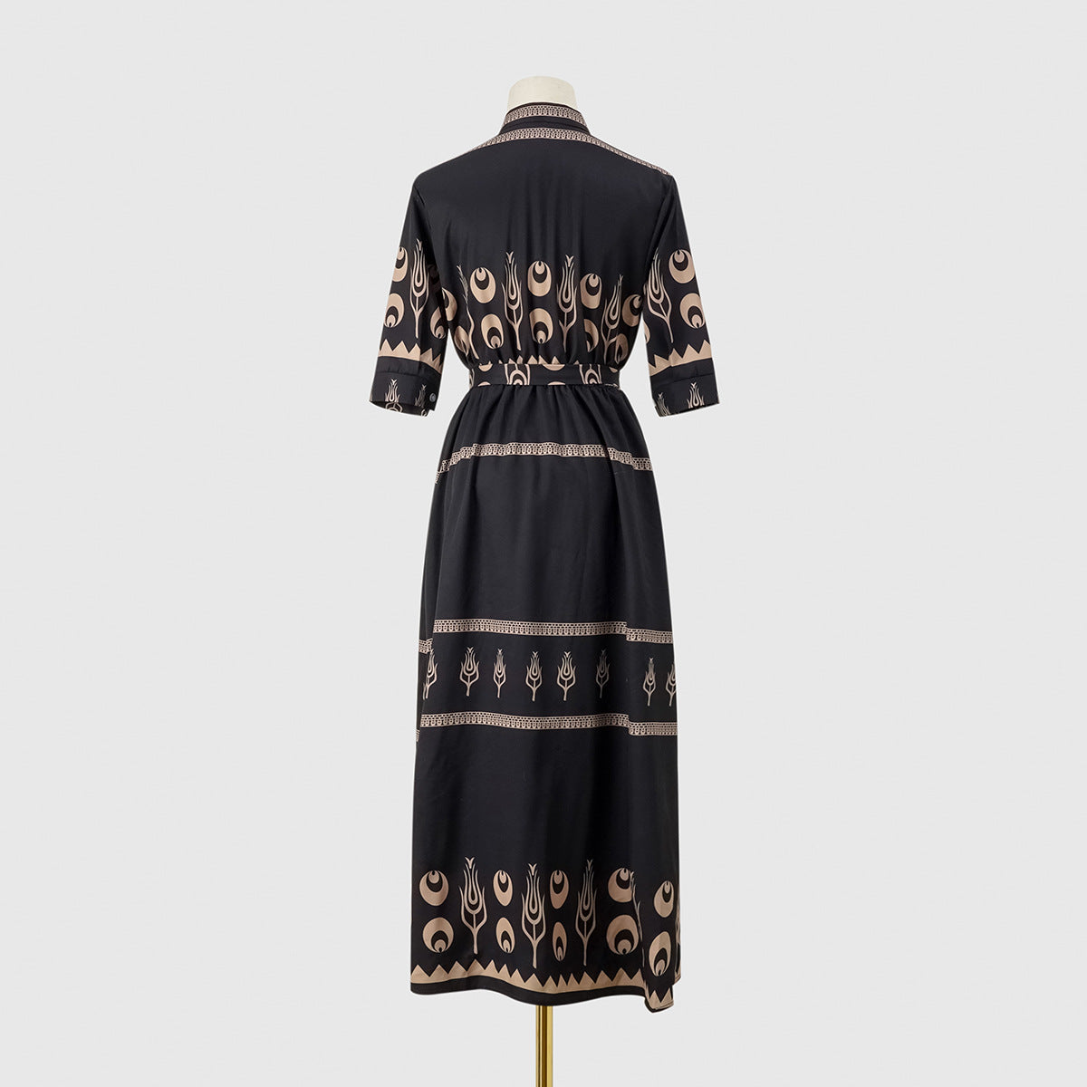 Women's Summer Boho Floral Print Short Sleeve Dress