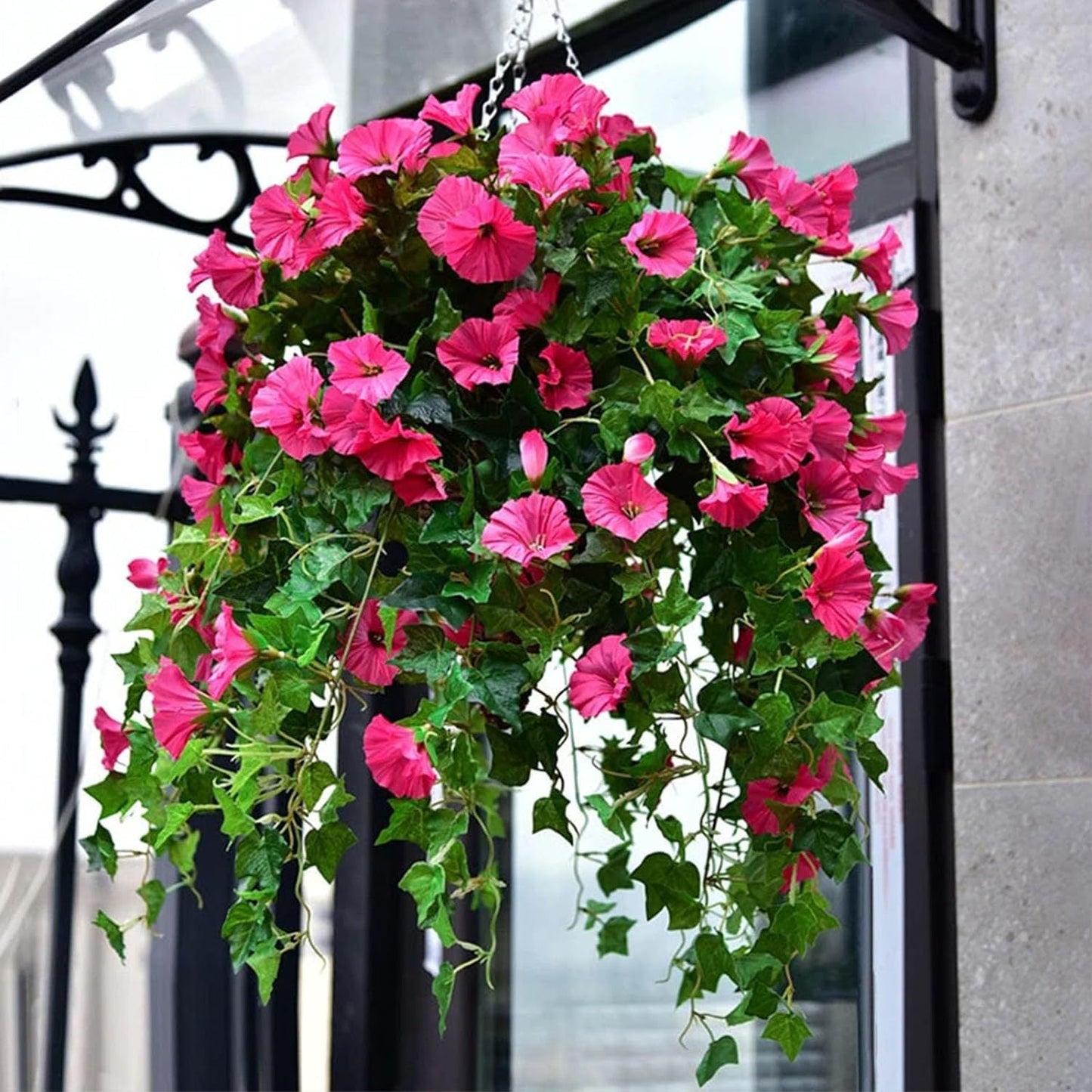 Artificial Morning Glory Flowers – Fake Vine Flowers, Plastic Hanging Decor