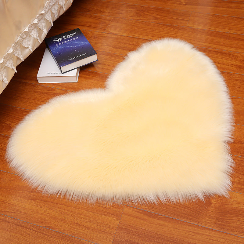 Heart Shaped Fluffy Area Rugs Bedroom Living Room Floor Mats for Home Decor