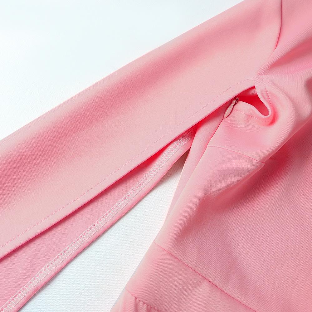 Sexy High Waist Round Neck Bodycon Dresses-Sexy Dresses-Free Shipping at meselling99