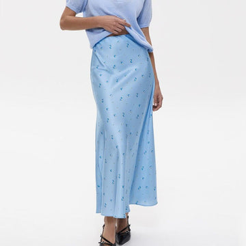 Women's Satin Print Pencil Skirt
