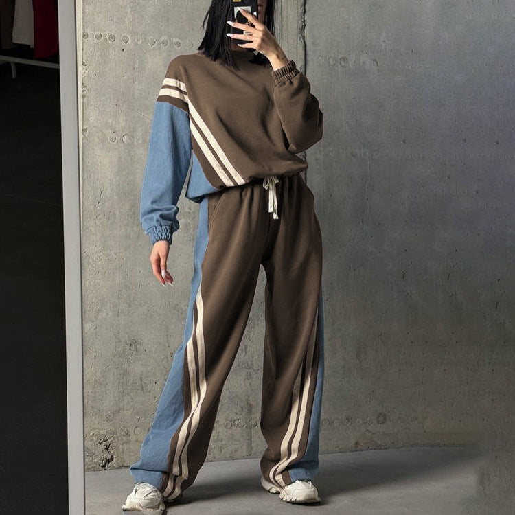 Women's Color-Block Sweatsuit Set