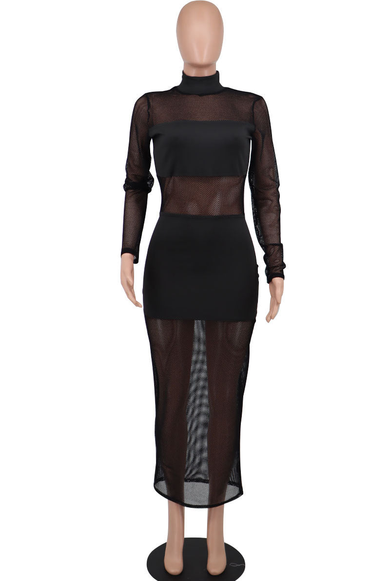 Sexy See Though Long Dresses-Dresses-Free Shipping at meselling99