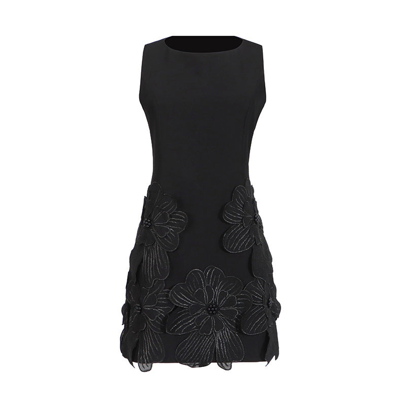 Designed Sweet 3D Floral Sleeveless Mini Dress