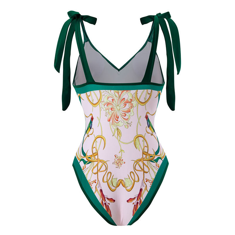 Women's One-Piece Swimsuit with Sun Protection Cover-Up