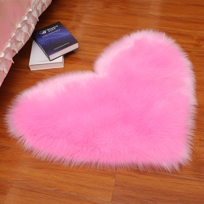 Heart Shaped Fluffy Area Rugs Bedroom Living Room Floor Mats for Home Decor