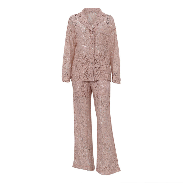 Women's Lace See-Through Two-Piece Set