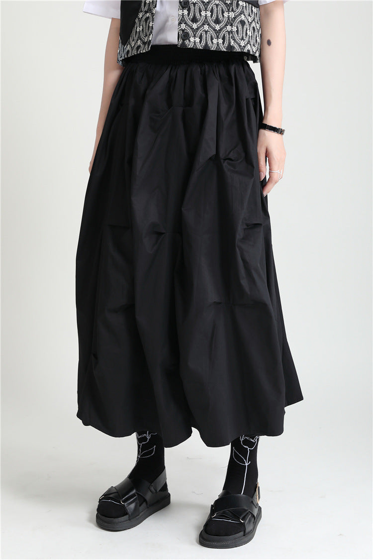 Women's High Waist A-Line Midi Skirt