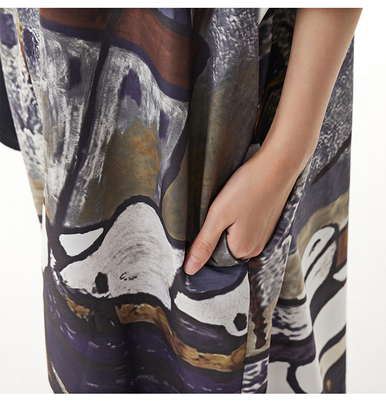 Summer Graffiti Designed Casual Long Sleeves Shirts-Dresses-Free Shipping at meselling99