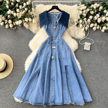 Women's Stylish Cowl Neck Sleeveless Dress