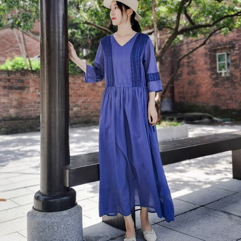 Ethnic Women Summer Linen Dresses-Dresses-Free Shipping at meselling99