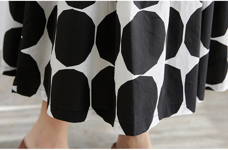 Summer Women Dot Print Midi Dresses-Dresses-Free Shipping at meselling99