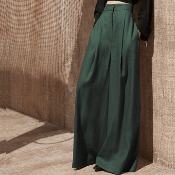 Women's High-Waisted Flowy Wide-Leg Pants